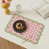 Fresh Plaid Diatomaceous Earth Anti-Scald Non-Slip Placemat