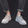 Primavera e Outono Novos Sapatos All-Match de Couro Branco Tendências Masculinas Casuais Leves e Antiderrapantes Sapatos Esportivos Masculinos