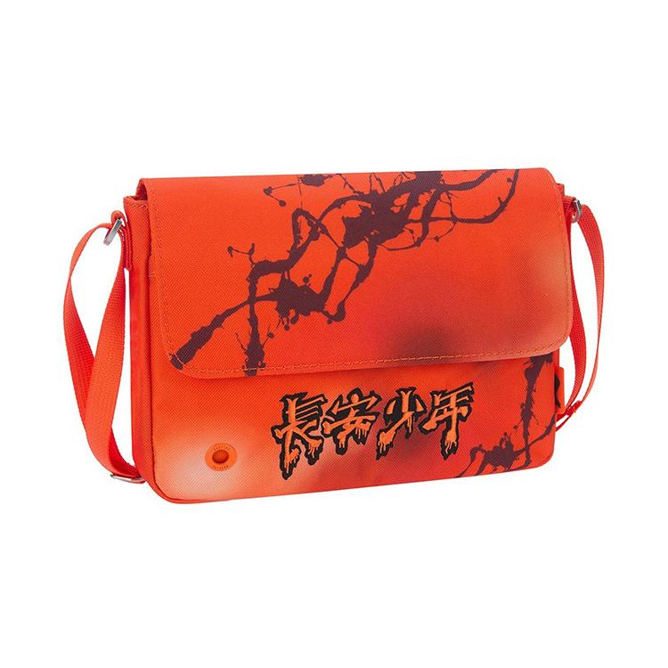 New LiNing Fabric Shoulder Bag Crossbody Bag Regular Unisex Fluorescent Orange ABDR556-3