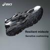 Asics Running Kids Contana Trendy Comfortable Non-Slip Breathable Low-Top Running Shoes Men sneaker Black Silver 1014A371-001