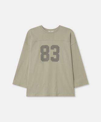 Diaendeukweseucheon Number Print T-Shirt / Beige