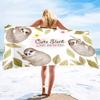 Cute Sloth Vacation Outdoor Beach Towel Microfiber Soft Large Shower Towels Multipurpose Highly Absorbent For Bathroom, Pool