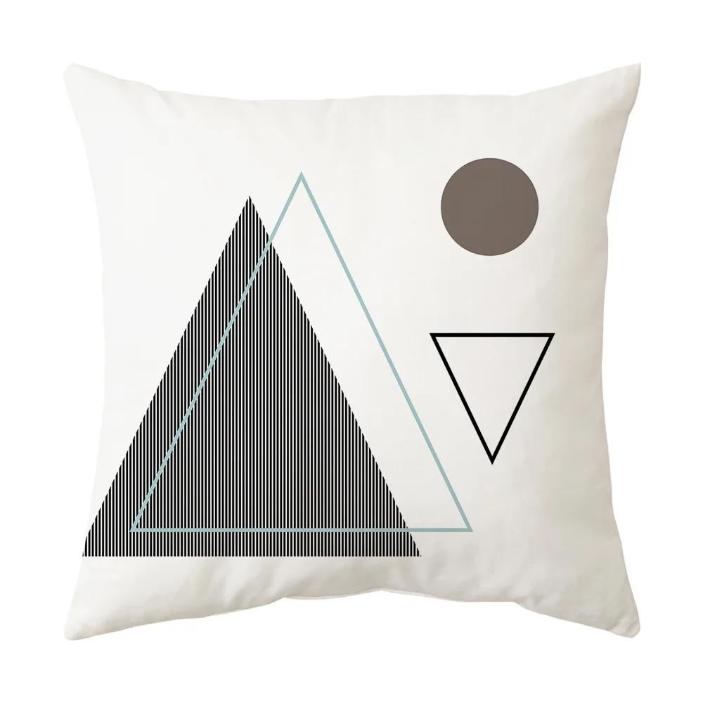 Büro Wohnzimmer Zuhause Kissenbezug Blau Geometrisch Einfaches Muster Kissenbezug Auto Ornamente