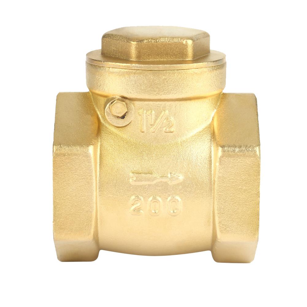 DN40 Female Thread Brass NOn Return Swing Check Valve 232PSI Prevent Water Backflow
