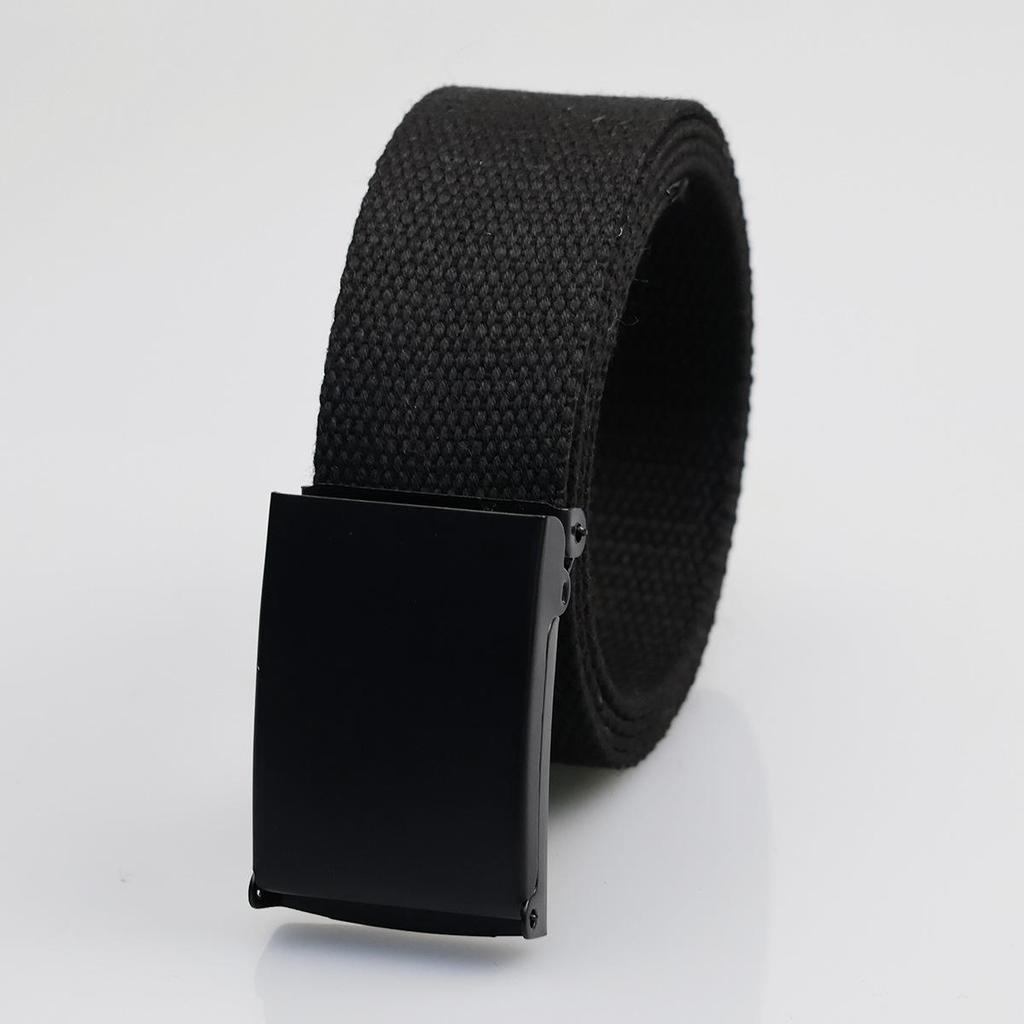 Unisex Canvas and Leather Woven Belt