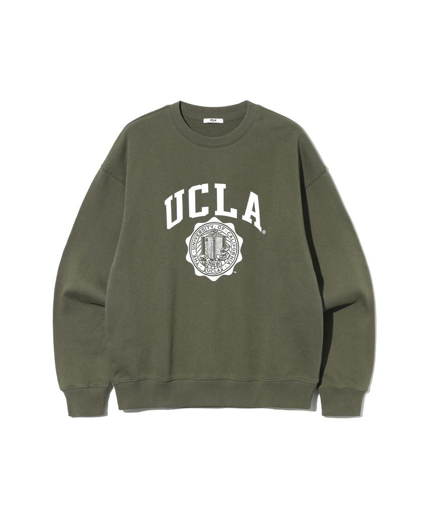 UCLA Unisex Retro Preppy Sweatshirt [Lt-Khaki] (Ub9Lt30)