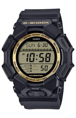 Casio Long Fabriqué avec Montre G-Shock Noir x Or Respectueuse de l'Environnement, Vie, Matériaux, GD-010GB-1A9JF, Homme,