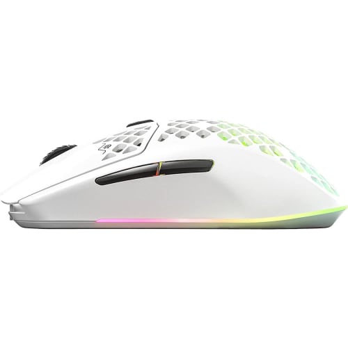 SteelSeries Gaming Mouse Wireless Aerox 3 Snow Wireless Ultra Light TRUEMOVE AIR Sensor Quantum Wireless 2.0 Technology IP54 Standard Waterproof Dustp