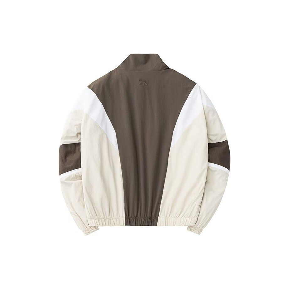 Anta Life Series Color Block Zip Up Stehkragen Jacke Damenjacke Malvenbraun 162418603S-2