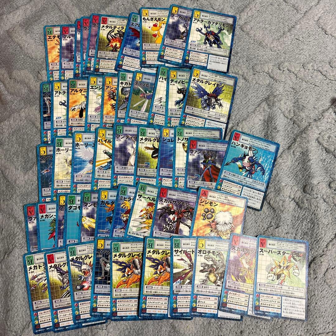 Used Digimon Card Game Old Back Large Set of 50 Cards