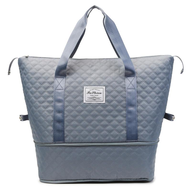 Dry and Wet and Dry Leisure Fitness Bag Short-distance Outings with Large Capacity Expandable Diamond Luggage Bag Can Be Used To Pull Rod