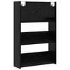 Shoe Cabinet Black Oak Effect 60 x 18 x 90 cm Engineered Wood