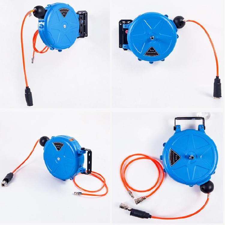 Functional Garden Hoses Reel with Wear Resistant PU Material 180° Swivel Hoses Reel for Long Lasting Performances