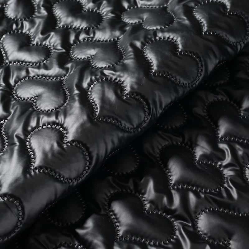 100cm*138cm Muti Colors Heart Printed PU Leather Quilting Fabric Embossing Cotton Lining Fabric for DIY Sewing Clothing