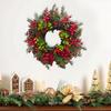 Christmas Wreath for Front Door Artificial Pine And Red Berry Greenery