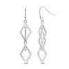 New 925 Silver Sparkling Heart Shape Women Earrings Brilliant Wedding Engagement Star Earrings Jewelry Gift