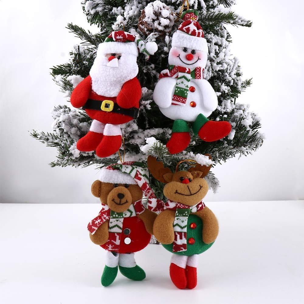 Snowman Elk Bear Party Supplies Cute Decorative Hanging Ornaments Doll Christmas Pendant Christmas Tree Decoration