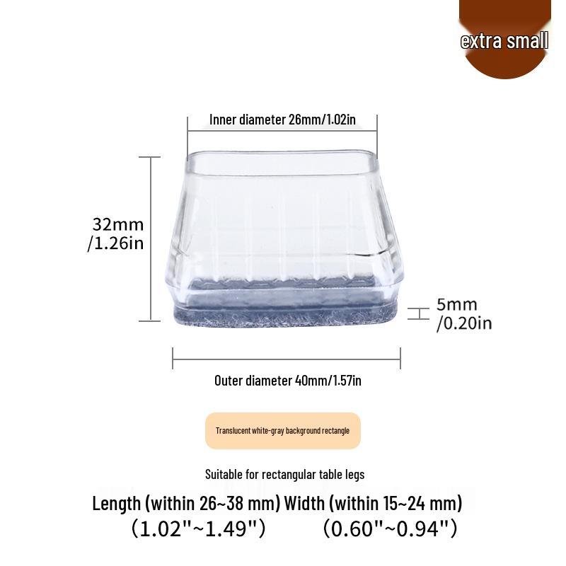 Silicone Chair Leg Covers with Felt Pads - Furniture Protection and Noise Reduction