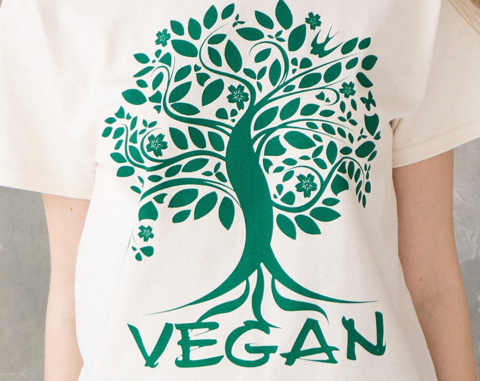 Tree of Life Vegan T-Shirt, Plant Based, 100% Cotton S