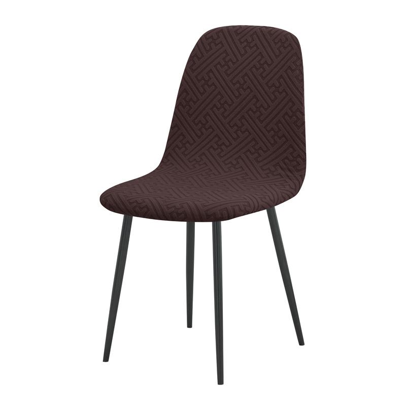 1/4Pcs Jacqaurd Shell Chair Cover Short Backrest Chair Covers Pure Color Dining Seat Covers Protective Case For El Home