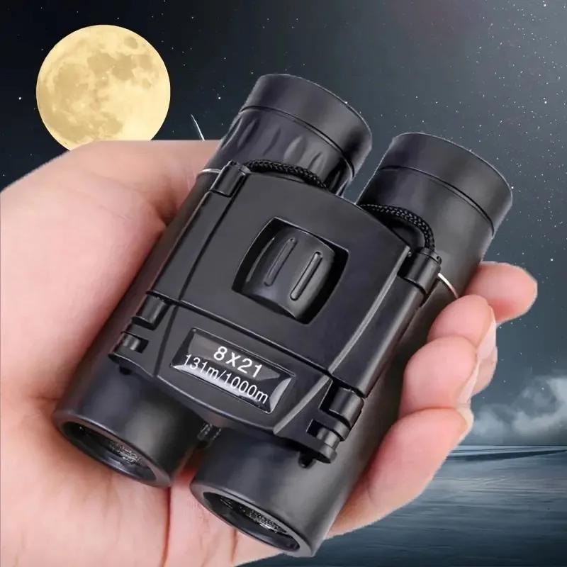 1pc HD Zoom Binoculars, 8X21 Long Range Telescope with Compact Folding Design for Outdoor Tourism and Camping
