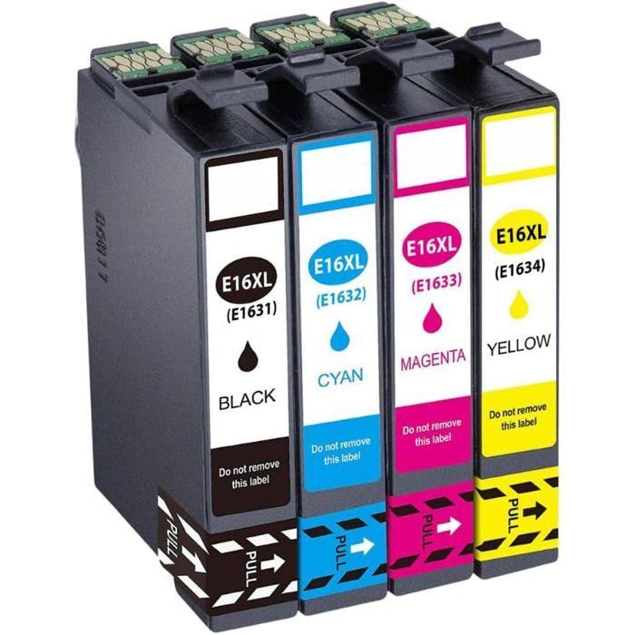 Pack de 4 Cartouches Compatibles EPSON 16 XL pour Imprimantes WorkForce
