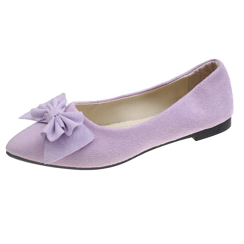 2025 Women's Solid Color Floral Pointed Flat Cloth Shoes with Embroidered Design In Large Sizes