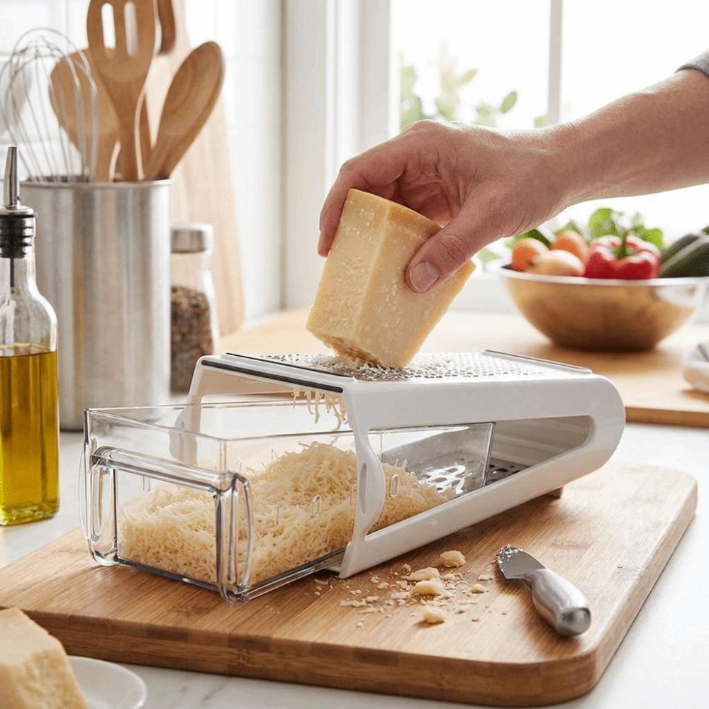 Multi-functional Stainless Steel Grater with Storage Container Vegetable Grater Meal Prep