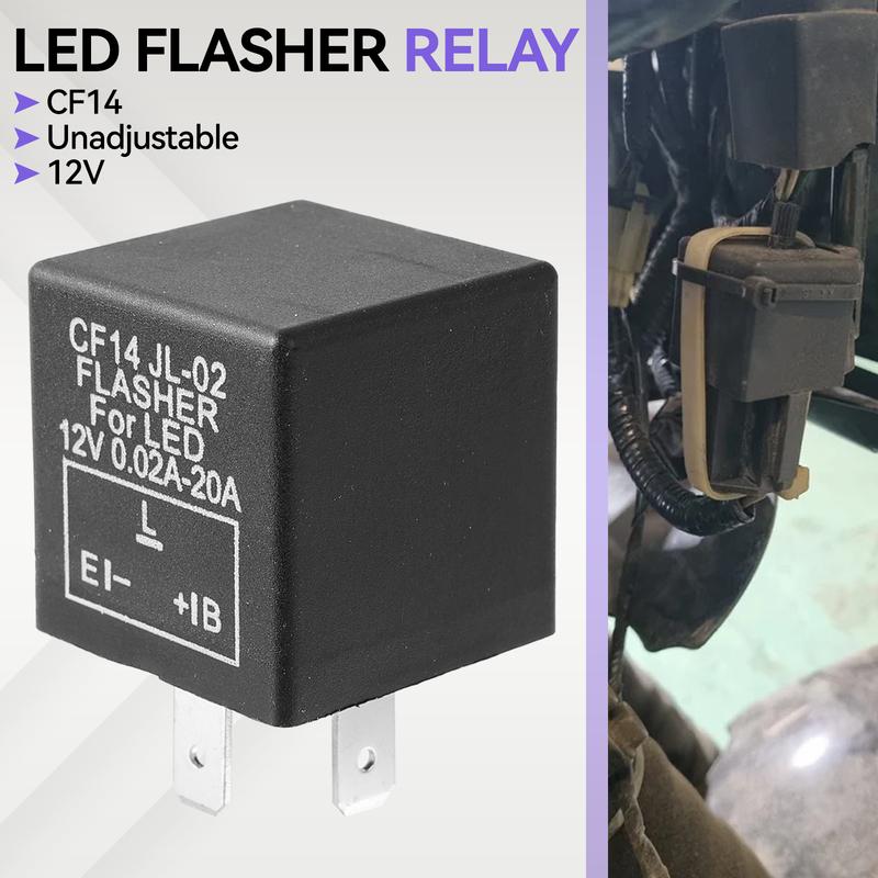 For CF14 JL-02 CF-14 Motorcycle Electronic LED Non-adjustable Flasher Relay Black Fix Hyper Flash for Turn Signal Blinker Light