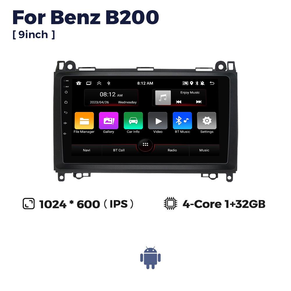 

Автомобильный радиоприемник Android, мультимедийный проигрыватель для Mercedes Benz B200 AB Class W169 W245 Viano Vito W639 Sprinter W906, GPS-стереоприемник