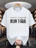 Unisexs Fashion New Newyork Printed Breathable And Comfortable Round Neck Tshirt Summer Outdoor Leisure Party Top