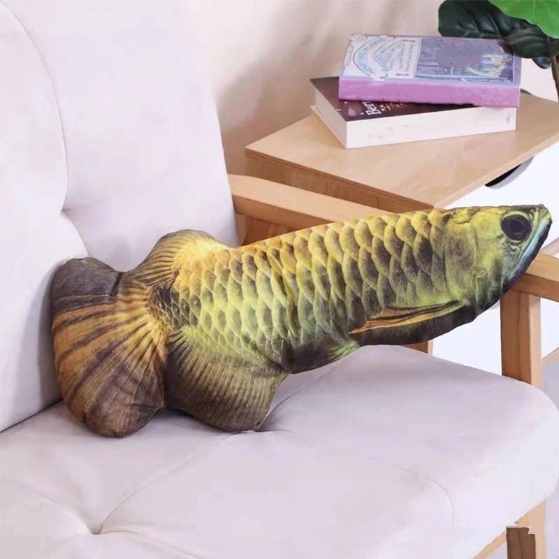 Realistisches Katzenminze-Fisch-Stofftier 1 Stück Weich Kaubar Zahnpflege Haustierspielzeug für Katzen Langeweile lindern Perfekt für Haustiergeschenke
