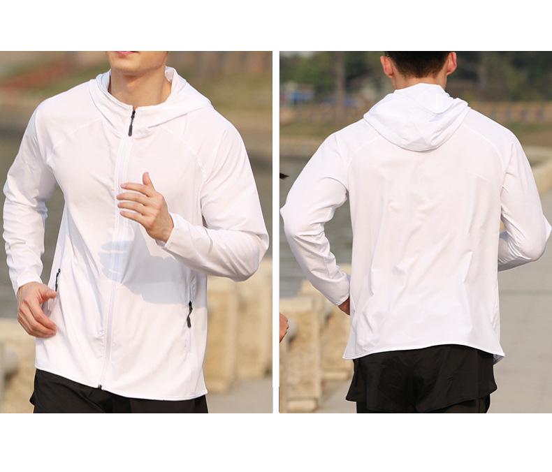 Unisex Leichter Lauf-Windbreaker mit Kapuze - Schnelltrocknend, Reflektierend, Langarm, Anpassbares Logo
