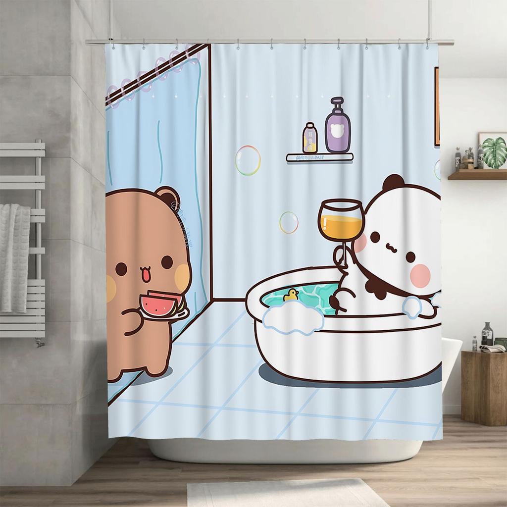 Cute Cartoon Animal Shower Curtain For Kids And Adults - Waterproof Bathroom Decor Easy To Install And Maintain Elevate Space