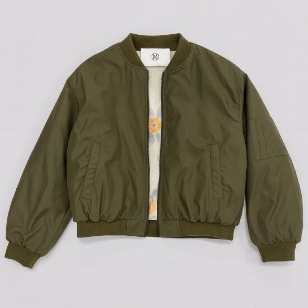 Mizqz Reversible Flower Fleece Dumble Zip Up Jacket