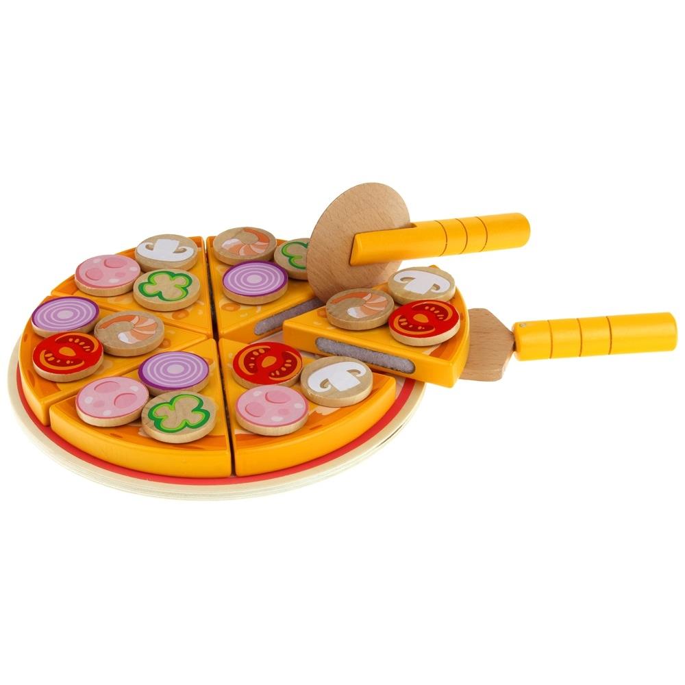 Wooden Pizza Cutter Velcro Puzzle Velcro Tray Plate Knife Accessories