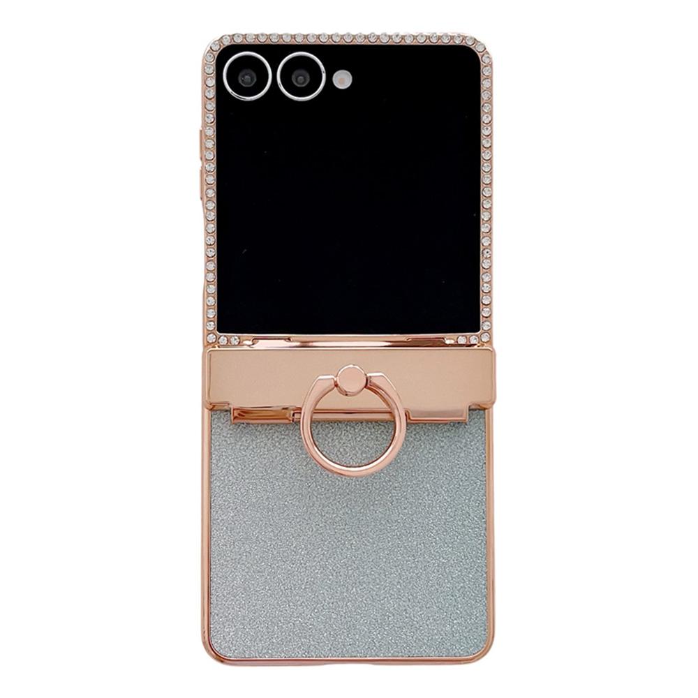 For Samsung Galaxy Z Flip7 5G Case Glitter Design Rhinestone Decor Hard PC Phone Cover