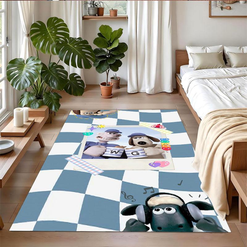 Kristall Samt Teppich Weiche Rutschfeste Indoor Bodenmatte HeimdekoWallace & Gromit