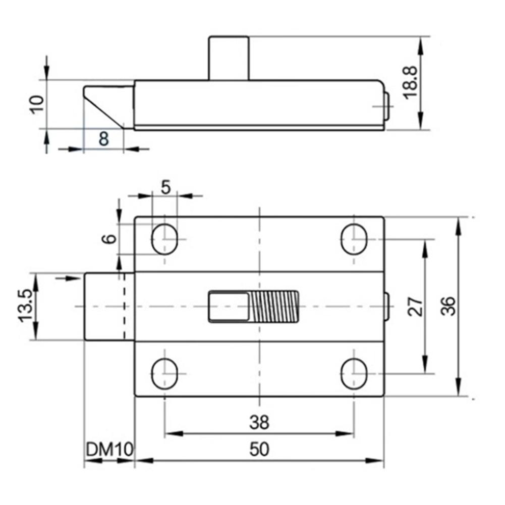 Automatic Spring Latch Spring Bounce Lock Stainless Steel Latch Secure Lock