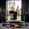 Michael Jackson Printed Round Rug Carpet Chair Rug Area Rug Entryway Doormats,for Office Chair Living Room Bedroom Kitchen Room.