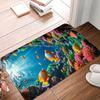 The Underwater World Printing Non Slip Small Rug Waterproof Easy To Clean Floor Mat for Indoor Outdoor Use Durable Home Decor