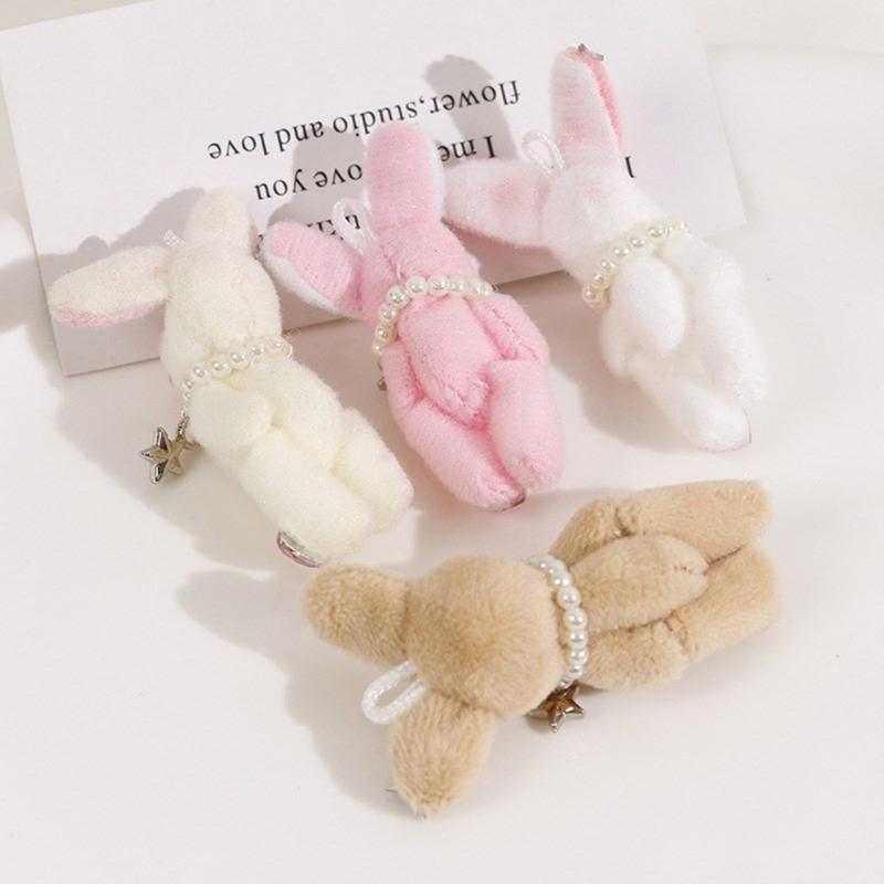 Soft and Adorable Rabbit Plush Toy with DIY Accessories Exquisite Rabbit Keyring Decoration Cute Rabbit Keychain Pendant
