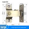 Stainless Steel No-Drill Door Lock Latch with Keyhole, Left/Right Opening, Anti-Theft Bolt.