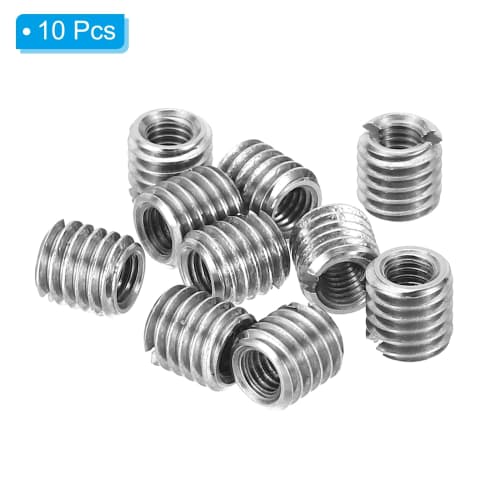 PATIKIL 10-Piece Sleeve Reducer Nut Adapter, M5*0.8 Male To M3*0.5 Female, Insert Nut Thread Repair Reducer Conversion, Stainless Steel Fastener, 5mm