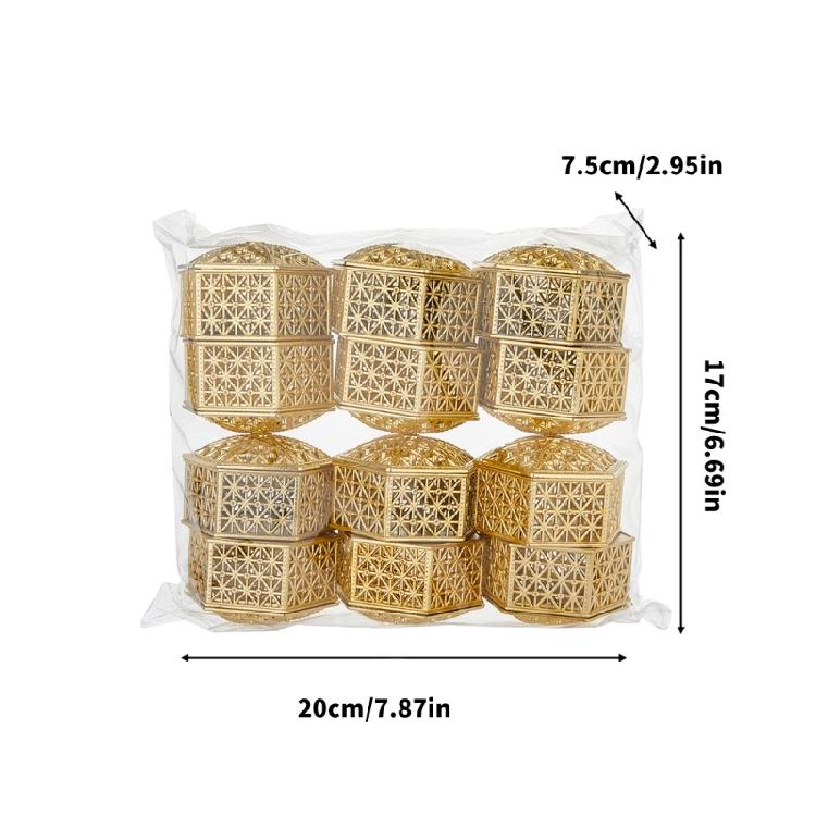 12pcs Dessert Container Hollow Storage Boxes for Party Favors Fillable Wedding Candy Organizers Chocolate Holder