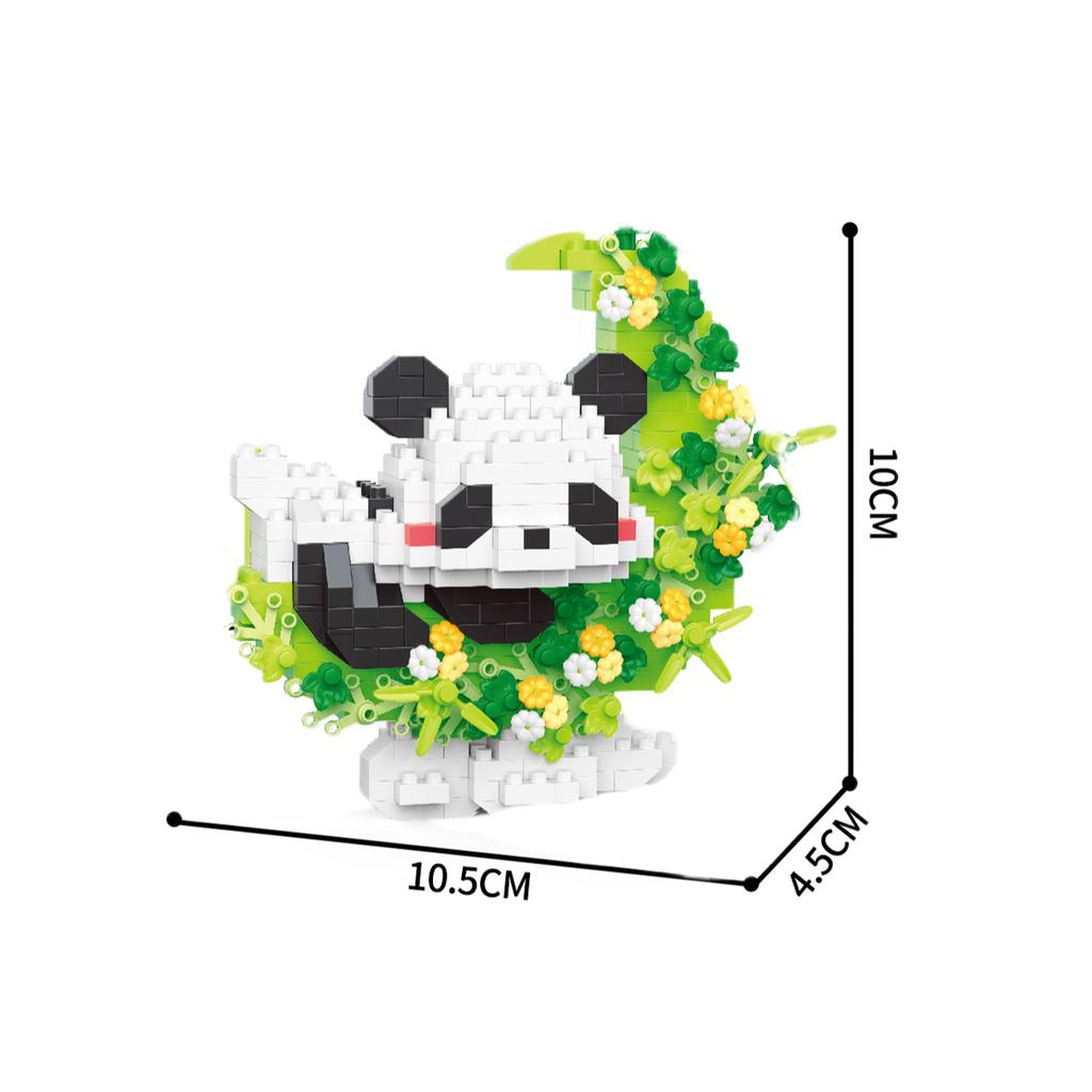 Mini Cute Panda Micro Building Blocks 3D Diamond Model Animal Bricks DIY City Construction Toys for Children Kids Birthday Gift