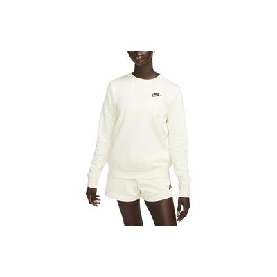 Sportswear Club Fleece Solid Color Crewneck Casual Long Sleeve Sweatshirt Women Sweatshirt Coconut-Milk DQ5474-113