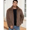 00 Men's stand-up collar short imitation fur jacket thermal imitation fox fur jacket