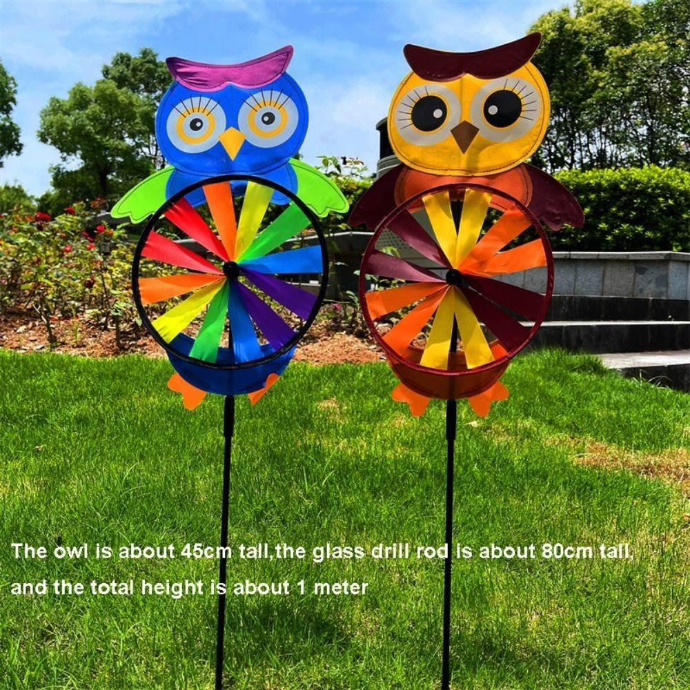 Colorful 3D Animal Belly Spinning Windmill Rainbow Oxford Cloth Windmill  Home Garden Decoration