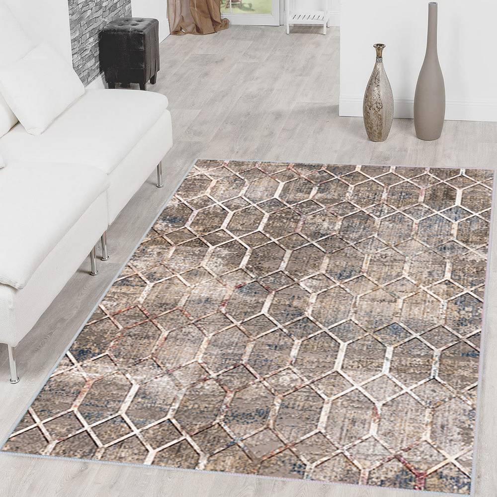 

Eliana Home Washable Printed Carpet LNA1513-SD239 50x80 коричневый